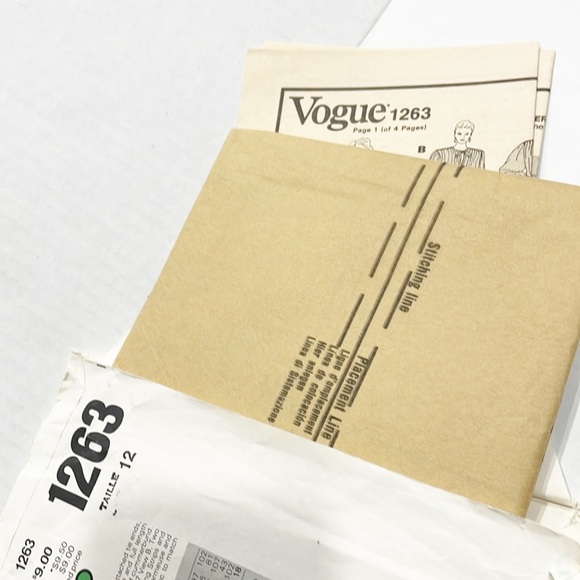 UNCUT Vogue Calvin Klein Sewing Pattern 1263 Dress Vintage 90s Evening Sz 12 - Picture 5 of 6